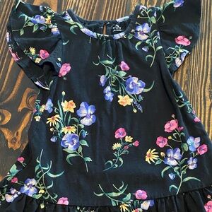 Old Navy size 3T Dress - Black with Colorful Floral Print